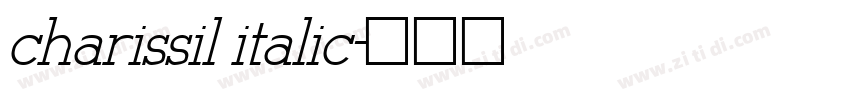 charissil italic字体转换